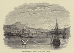 A kormányzó háza, Cape Coast kastély (metszet) alkotó: English School