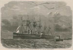 A Great Eastern elhagyja a Southampton vizét New Yorkba az első útján alkotó: English School