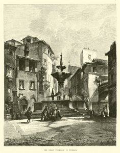 A nagy szökőkút Viterbóban alkotó: English School