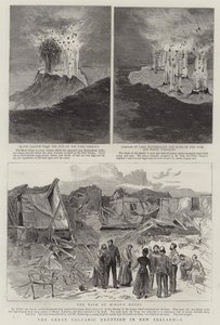 A nagy vulkánkitörés Új-Zélandon, I (metszet) alkotó: English School
