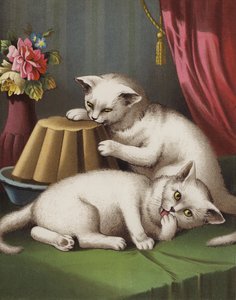 A kapzsi cica (chromolitho) alkotó: English School