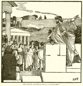 A görög gyűlés. - Démoszthenész beszéde alkotó: English School