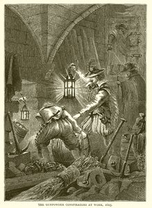 A lőporos összeesküvők munkában, 1605 alkotó: English School
