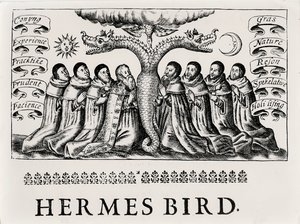 A Hermész madár, a Theatrum Chemicumból, 1652 alkotó: English School