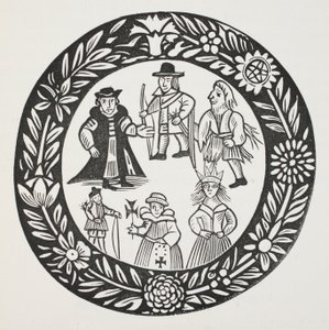 Adam Bell története, a Clough Clim és William of Cloudeslie, illusztráció a Chap-books of the Eightenth Century-ből, John Ashton, pub. 1882 alkotó: English School
