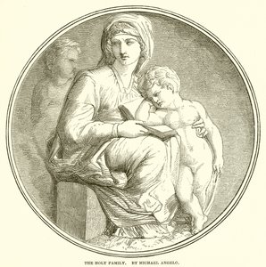 A Szent Család. Írta: Michael Angelo alkotó: English School