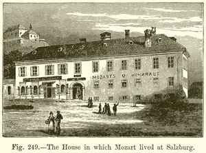 A ház, amelyben Mozart élt Salzburgban