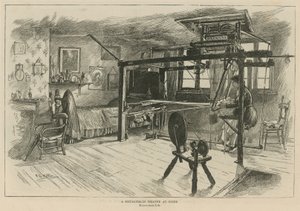 A hugenották Angliában: Egy Spitalfields takács dolgozik alkotó: English School