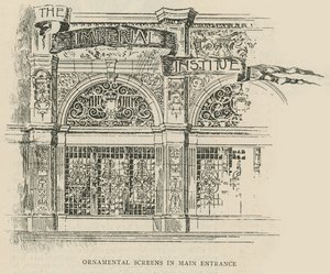 The Imperial Institute: Díszítő paravánok a főbejáratban alkotó: English School