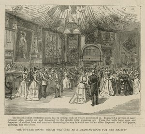 A Birodalmi Intézet: A Durbar szoba, amelyet Őfelsége szalonjaként használtak alkotó: English School