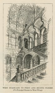 The Imperial Institute: Nyugati lépcső az első és a második emeletre alkotó: English School