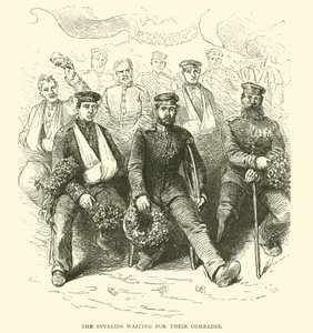 Társaikra váró rokkantok, 1871-2 alkotó: English School