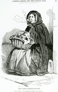 Az ír utcai eladó, 1840 körül alkotó: English School