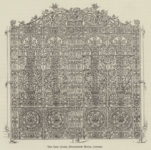 Vaskapuk, Burlington House, London (metszet) alkotó: English School