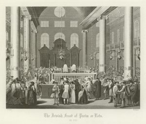 A zsidók purim ünnepe vagy tételek, 1712 alkotó: English School