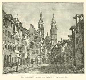 A Karolinen-Strasse és a Szent Lőrinc-templom alkotó: English School