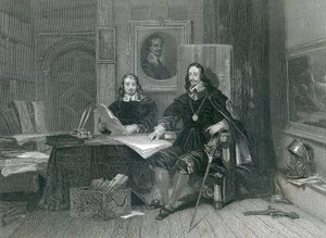 A király és Hyde Oxfordban, J. T Willmore, 1844 alkotó: English School