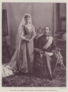 Dánia királya és királynője, a vőlegény nagyszülei (metszet) alkotó: English School