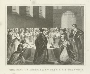 Porosz király és Mrs. Frys látogatása Newgate-ben alkotó: English School