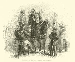 A porosz király meglátogatja katonáit, 1870. augusztus alkotó: English School