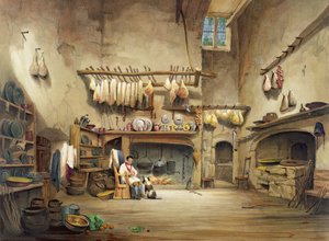 A konyha, Cotehele ház, 1830-40 körül