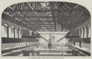 The Lambeth Baths (metszet) alkotó: English School