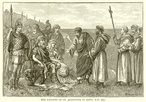 Szent Ágoston partraszállása Kentben, i.sz. 597 alkotó: English School
