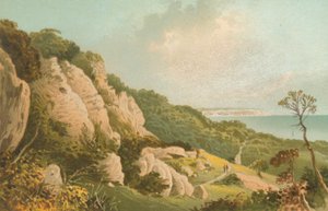 A földcsuszamlás Ventnor közelében - Wight-sziget alkotó: English School