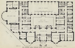 The Langham Hotel, Portland Place (metszet) alkotó: English School