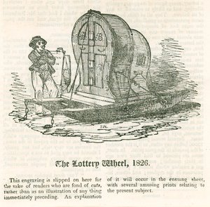 Die letzte Lotterie. Das Lotterierad, 1826 von English School