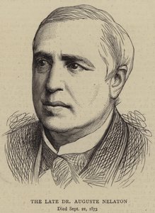 A néhai Dr. Auguste Nelaton (metszet) alkotó: English School