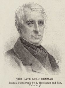 A néhai Lord Denman (metszet) alkotó: English School