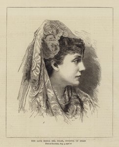 A néhai Maria del Pilar, Spanyolország Infanta (metszet) alkotó: English School