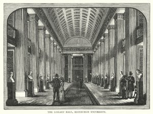 The Library Hall, Edinburgh Egyetem (metszet) alkotó: English School