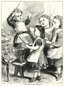 A kis zenemester (metszet) alkotó: English School