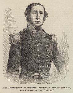 A Livingstone-expedíció, Norman B Bedingfeld, RN, a „Pearl” parancsnoka (metszet) alkotó: English School