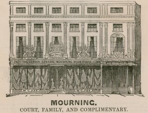 A londoni általános gyászraktár, a Regent Street, London alkotó: English School