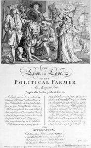 A szerelmes Lyon vagy egy politikai gazda, 1738 alkotó: English School
