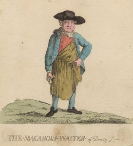 A makaróni pincér a londoni Drury Lane-ben alkotó: English School