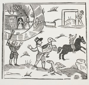 The Mad Pranks of Tom Tram, illusztráció a Chap-books of the Eightenth Century, John Ashton, pub. 1882 alkotó: English School