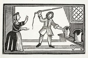 The Mad Pranks of Tom Tram, illusztráció a Chap-books of the Eightenth Century, John Ashton, pub. 1882 alkotó: English School