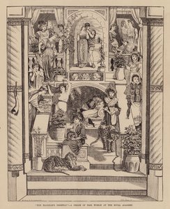 A varázsló ajtaja - egy szép nő álma a Királyi Akadémián (metszet) alkotó: English School