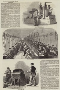 Acéltollak gyártása Birminghamben (metszet) alkotó: English School