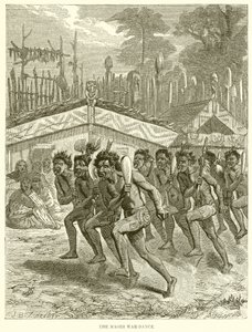 A maori háborús tánc alkotó: English School