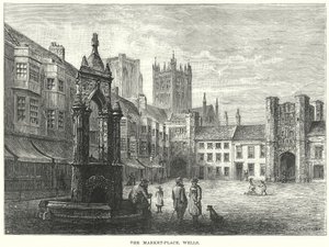 A piactér. Wells (metszet) alkotó: English School