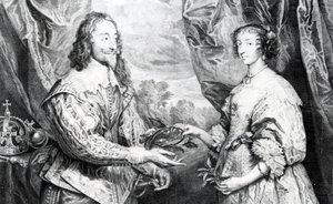 Henrietta és Charles házassága, G. Vertue metszete Van Dyck nyomán, 1742 alkotó: English School