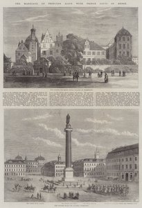 Alice hercegnő házassága Lajos hesseni herceggel (metszet) alkotó: English School