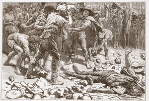 Samosata Konstantin mártíromsága, illusztráció James Aitken Wylie (1808-1890) „A protestantizmus története” című művéből, pub. 1878 (metszet) alkotó: English School