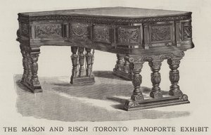 A Mason és Risch (Toronto) Pianoforte kiállítás (metszet) alkotó: English School