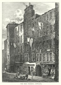 Az étkezési piac, Cowgate (metszet) alkotó: English School